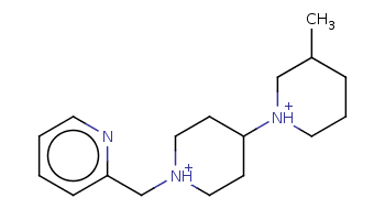 CC1CCC[NH+](C1)C2CC[NH+](CC2)Cc3ccccn3 
