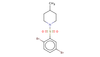 CC1CCN(CC1)S(=O)(=O)c2cc(ccc2Br)Br 