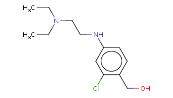CCN(CC)CCNc1ccc(c(c1)Cl)CO 