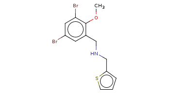 COc1c(cc(cc1Br)Br)CNCc2cccs2 