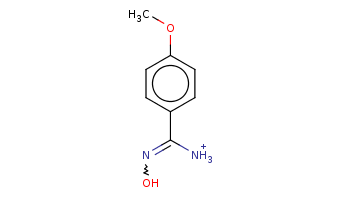 COc1ccc(cc1)C(=NO)[NH3+] 