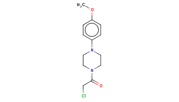 COc1ccc(cc1)N2CCN(CC2)C(=O)CCl 