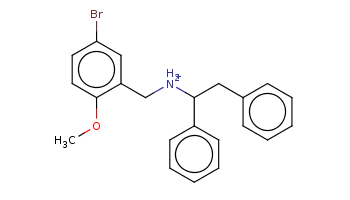 COc1ccc(cc1C[NH2+]C(Cc2ccccc2)c3ccccc3)Br 