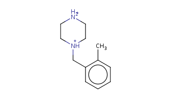 Cc1ccccc1C[NH+]2CC[NH2+]CC2 