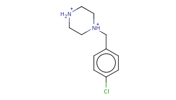 c1cc(ccc1C[NH+]2CC[NH2+]CC2)Cl 