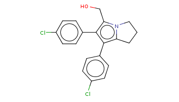 c1cc(ccc1c2c3n(c(c2c4ccc(cc4)Cl)CO)CCC3)Cl 
