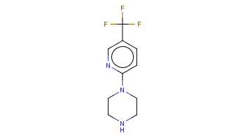 c1cc(ncc1C(F)(F)F)N2CCNCC2 
