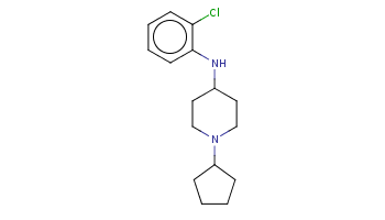 c1ccc(c(c1)NC2CCN(CC2)C3CCCC3)Cl 