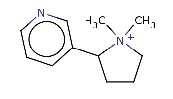 C[N+]1(CCCC1c2cccnc2)C 