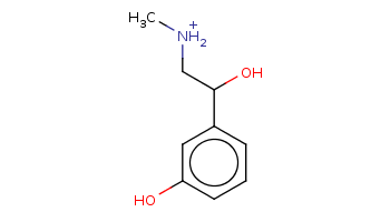 C[NH2+]CC(c1cccc(c1)O)O 
