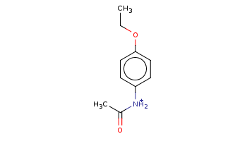 CCOc1ccc(cc1)[NH2+]C(=O)C 