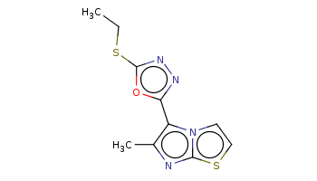CCSc1nnc(o1)c2c(nc3n2ccs3)C 