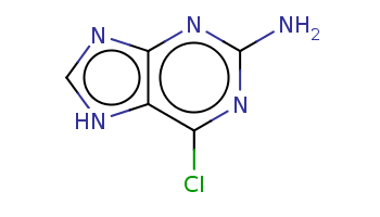 c1[nH]c2c(n1)nc(nc2Cl)N 
