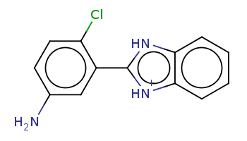 c1ccc2c(c1)[nH]c([nH+]2)c3cc(ccc3Cl)N 