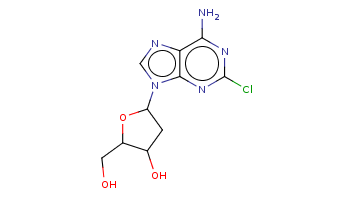 c1nc2c(nc(nc2n1C3CC(C(O3)CO)O)Cl)N 